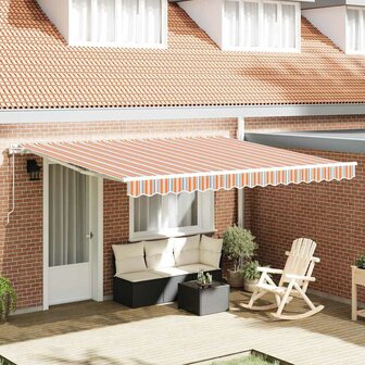 Elektrisch Uittrekbaar Zonnescherm Multikleur 400 &times; 300 cm 1