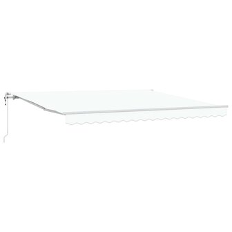 Elektrisch Uittrekbaar Zonnescherm Wit 400 &times; 300 cm 1