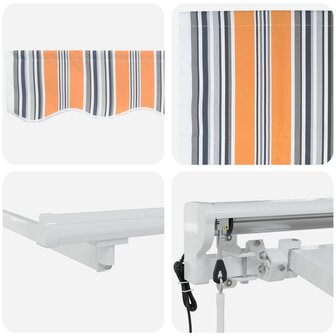 Elektrisch Uittrekbaar Zonnescherm Oranje, Grijs, Blauw, Wit 6