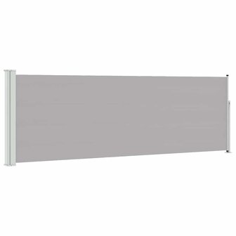 Tuinscherm uittrekbaar 100x300 cm grijs 2
