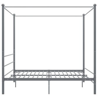 Hemelbedframe metaal grijs 200x200 cm  3