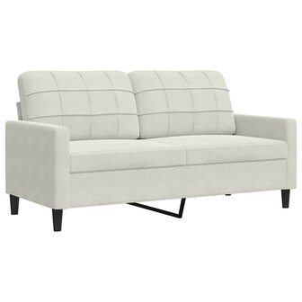 Tweezitsbank 140 cm fluweel cr&egrave;mekleurig 2