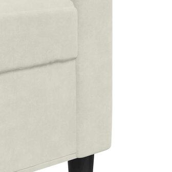 Tweezitsbank 140 cm fluweel cr&egrave;mekleurig 7