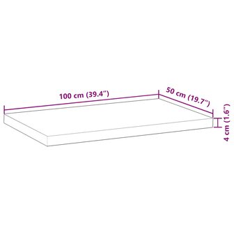 Bureaublad 100x50x4 cm onbehandeld massief acaciahout 9