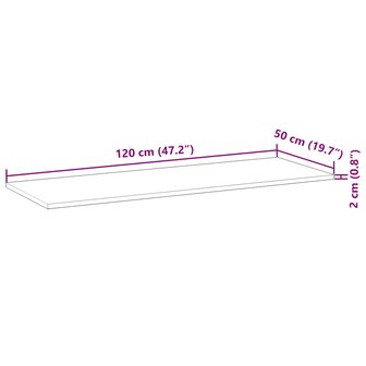 Bureaublad met olieafwerking 120x50x2 cm massief acaciahout 9