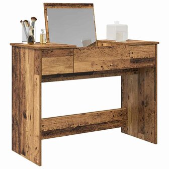 Kaptafel met lade met opslag Oudhout 100 x 45 x 76 cm 3