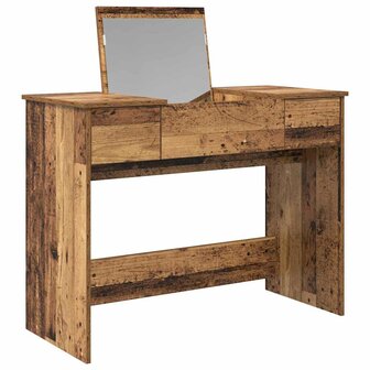 Kaptafel met lade met opslag Oudhout 100 x 45 x 76 cm 5