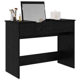 Kaptafel met lade Zwart Eiken 100 x 45 x 76 cm 3