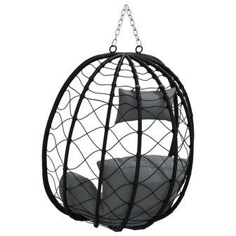 Egg hangstoel Antraciet 91,5 x 54,5 x 107 cm poly rattan 7