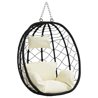 Egg hangstoel Cr&egrave;mewit 91,5 x 54,5 x 107 cm poly rattan 2