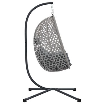 Egg hangstoel Antraciet en grijs 104 x 100 x 191 cm 4
