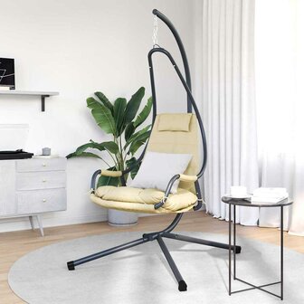 Egg hangstoel Beige 94 x 107 x 196,5 cm Staal 3