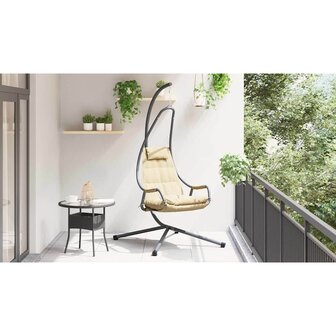 Egg hangstoel Beige 94 x 107 x 196,5 cm Staal 4