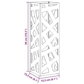 Paraplustandaard met opslag Roze 15,5 x 15,5 x 49 cm Metaal 9