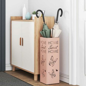 Paraplustandaard met opslag Roze 15,5 x 15,5 x 49 cm Metaal 3