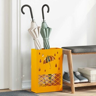 Paraplustandaard Mosterdgeel 28 x 12 x 41 cm Staal 1