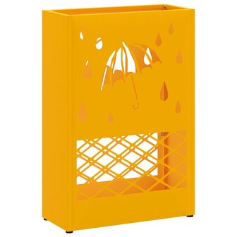 Paraplustandaard Mosterdgeel 28 x 12 x 41 cm Staal 2