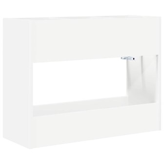 Paraplustandaard met opslag Wit 65 x 24 x 50 cm Bewerkt hout 2