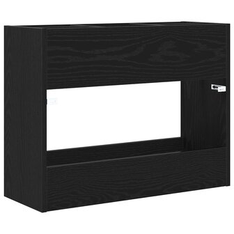 Paraplustandaard Zwart Eiken 65 x 24 x 50 cm Bewerkt hout 7