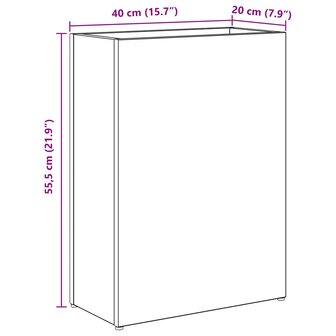 Paraplustandaard met opslag Wit 40 x 20 x 55,5 cm Bewerkt hout 11
