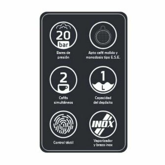 Espresso Koffiemachine Orbegozo 18309 Zwart 950 W 20 bar 1 L 2