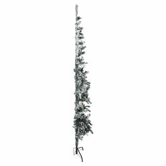 Kunstkerstboom half met sneeuw smal 180 cm 5