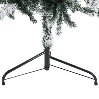 Kunstkerstboom half met sneeuw smal 180 cm 8