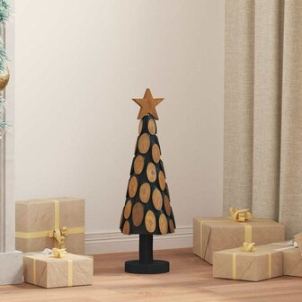 Kerstboom met standaard Bruin 61 cm Massief teakhout 1