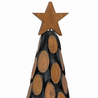 Kerstboom met standaard Bruin 61 cm Massief teakhout 7