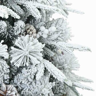 Kunstkerstboom met Geveerde Takken, Sneeuw Bedekt Wit 120 cm 5