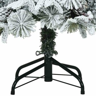 Kunstkerstboom met Geveerde Takken, Sneeuw Bedekt Wit 120 cm 6
