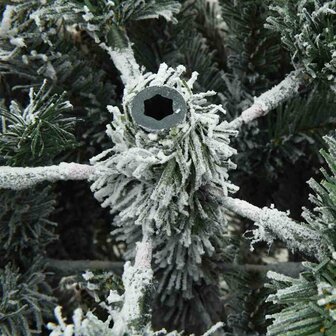 Kunstkerstboom met Geveerde Takken, Sneeuw Bedekt Wit 120 cm 7