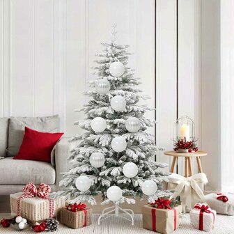 Kerstbal Set XL 9 pcs Wit Kunststof 1