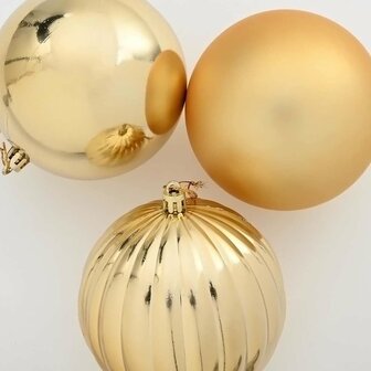 Kerstbal Set XL 9 pcs Goud Kunststof 4