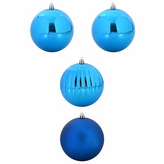 Kerstbal Set XXL 4 pcs Blauw Kunststof 2