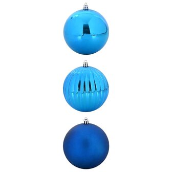 Kerstbal Set XXL 3 pcs Blauw Kunststof 2
