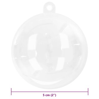 Kerstbal Set 50 pcs Doorzichtig &Oslash; 5 cm 8