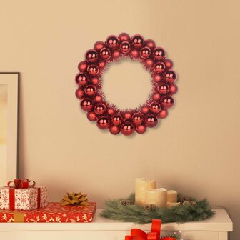 Kerstbal Kransen 2 pcs Rood 33 x 33 x 7 cm Polystyreen 1