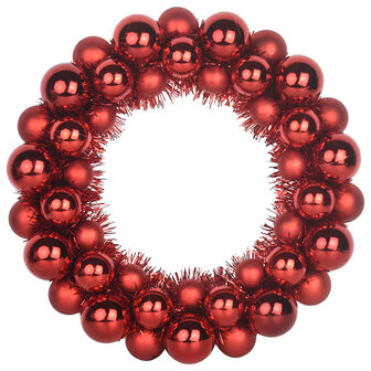 Kerstbal Kransen 2 pcs Rood 33 x 33 x 7 cm Polystyreen 4