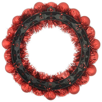 Kerstbal Kransen 2 pcs Rood 33 x 33 x 7 cm Polystyreen 5