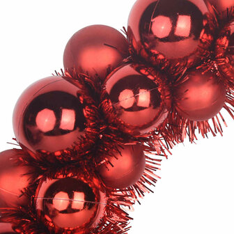 Kerstbal Kransen 2 pcs Rood 33 x 33 x 7 cm Polystyreen 6