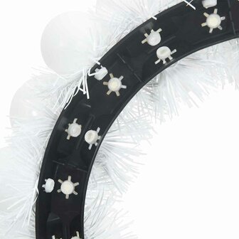 Kerstbal Kransen 2 pcs Wit 33 x 33 x 7 cm Polystyreen 7