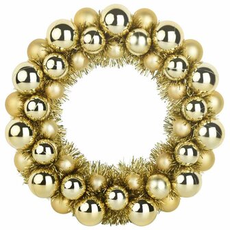 Kerstbal Kransen 2 pcs Goud 33 x 33 x 7 cm Polystyreen 4