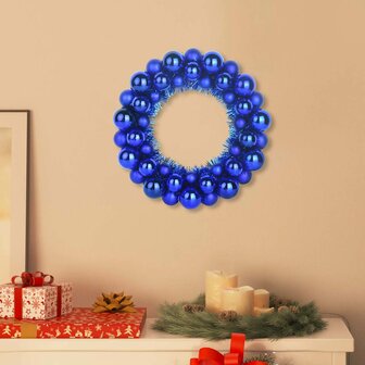 Kerstbal Kransen 2 pcs Blauw 33 x 33 x 7 cm Polystyreen 1