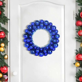 Kerstbal Kransen 2 pcs Blauw 33 x 33 x 7 cm Polystyreen 3