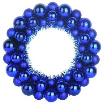 Kerstbal Kransen 2 pcs Blauw 33 x 33 x 7 cm Polystyreen 4