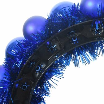 Kerstbal Kransen 2 pcs Blauw 33 x 33 x 7 cm Polystyreen 7