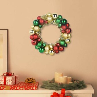 Kerstbal Kransen 2 pcs Multikleur 33 x 33 x 7 cm Polystyreen 1