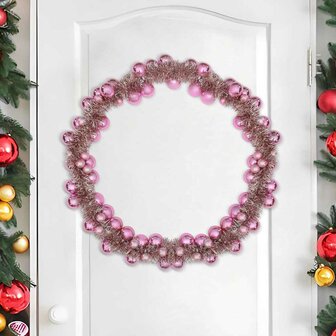 Kerstbal Guirlande Roze 186 cm Polystyreen 3