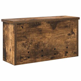 Wandgemonteerde kapstok met plank Gerookt eiken 50 x 16 x 26 cm 7